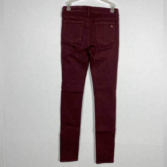 RAG&BONE Skinny Jeans in Burgundy size 25 - Picture 10 of 16